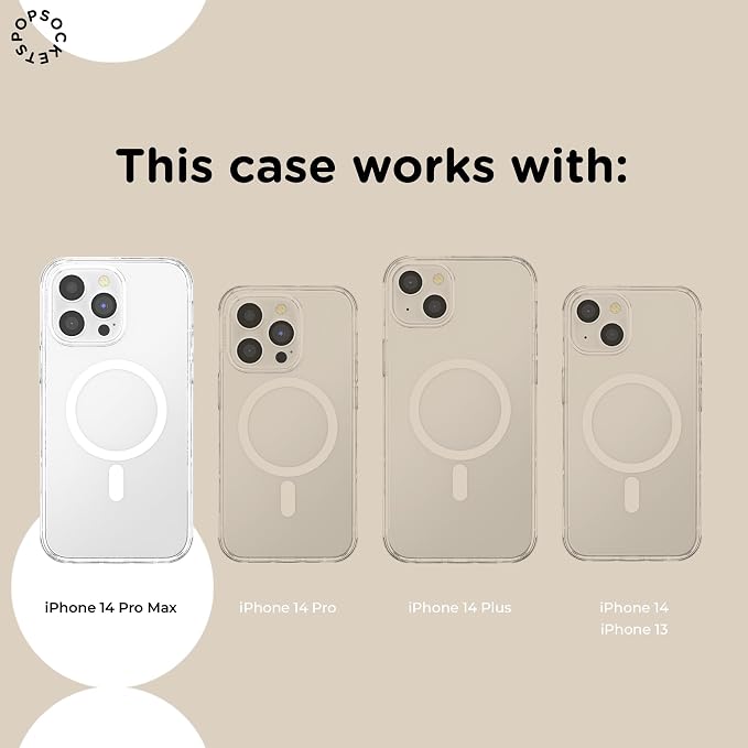 PopSockets iPhone 14 Pro Max Phone Case w/MagSafe- Nightshade | Magnetic, Wireless Charging, Camera & Drop Protection, Green, Teal, Turquoise, iPad, Removable, Popper