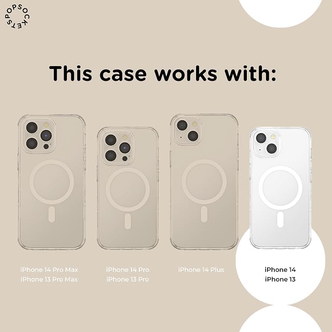 PopSockets iPhone 13 Phone Case with MagSafe- to-Go Wrap | Magnetic, Wireless Charging, Camera & Drop Protection, Checkered, Red, Textured
