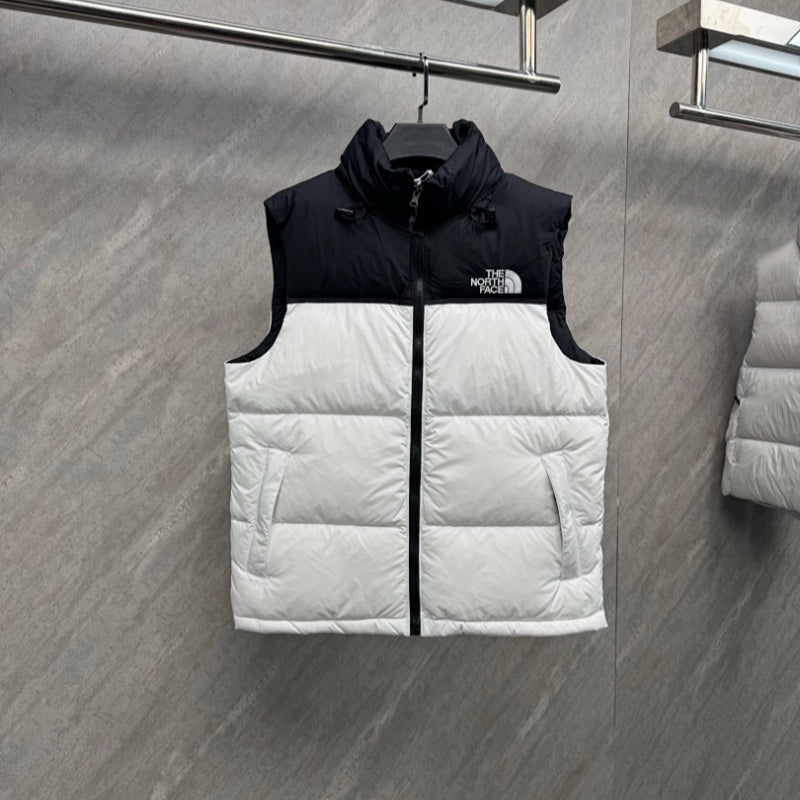 110429 Men's and women's classic high and full embroidered logo down vest clothes on the north side