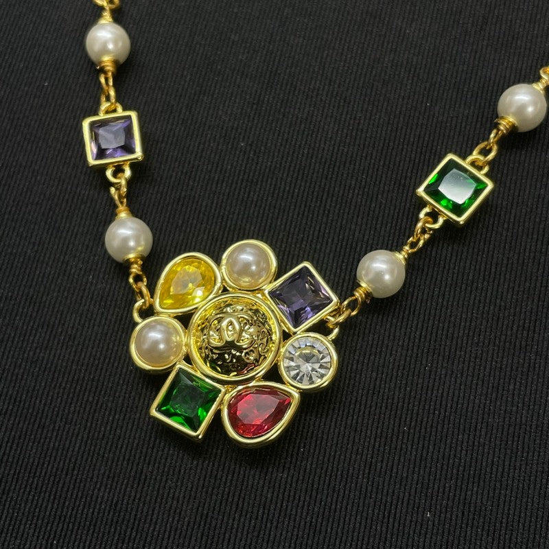 18K Chanel Color Crystal Gold Necklace