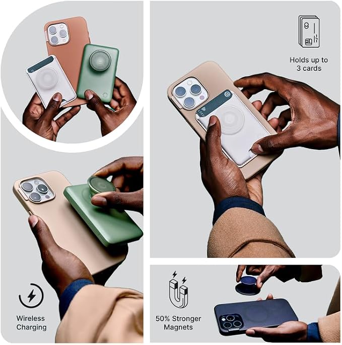 PopSockets iPhone 15 Pro Case Compatible with MagSafe, Phone Case for iPhone 15 Pro, Wireless Charging Compatible, Case Only - Red Shrooms