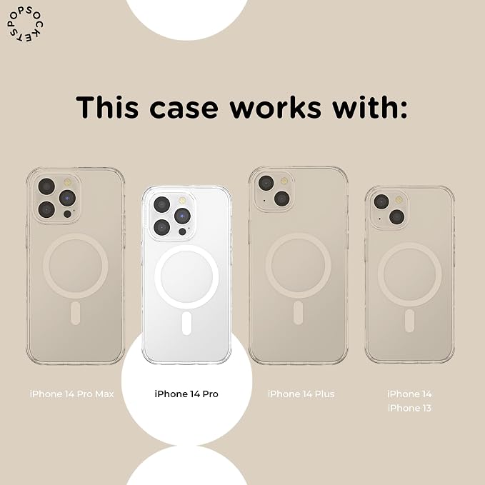 PopSockets iPhone 14 Pro Phone Case with MagSafe- Cottage Tutu | Magnetic, Wireless Charging, Camera & Drop Protection, Yellow, Butter, Flower, Floral